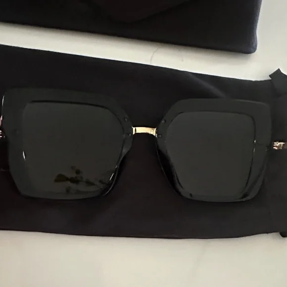 Dolce & Gabbana Black Studded Sunglasses  display picture 1